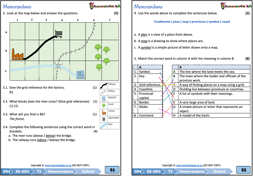 Grade 4 Social Sciences (SS) (Geography & History) Term 2 (Oxford ...