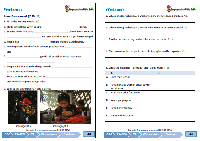 grade 6 social sciences geography history term 2 ss platinum classroom101