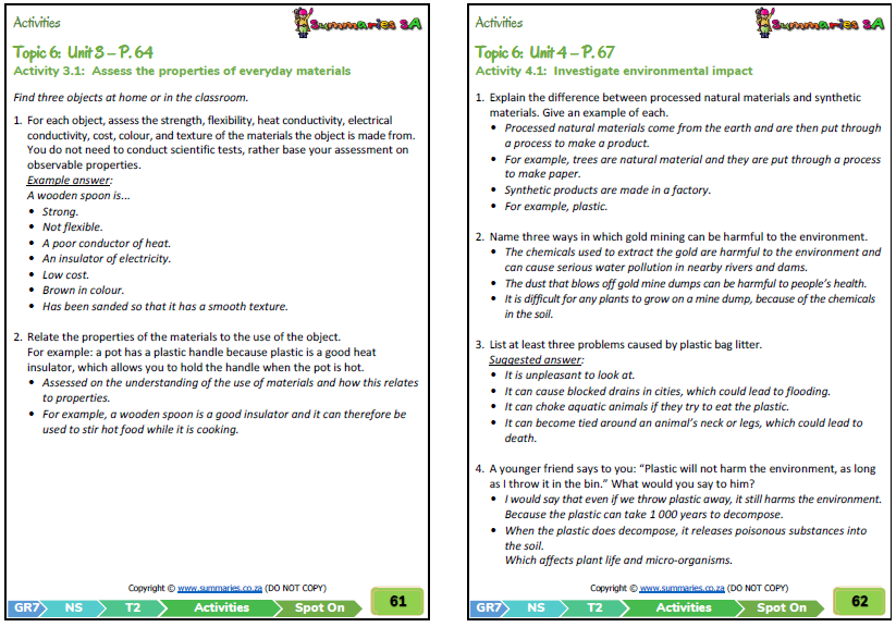 grade 7 natural sciences nst term 2 spot on textbook classroom101