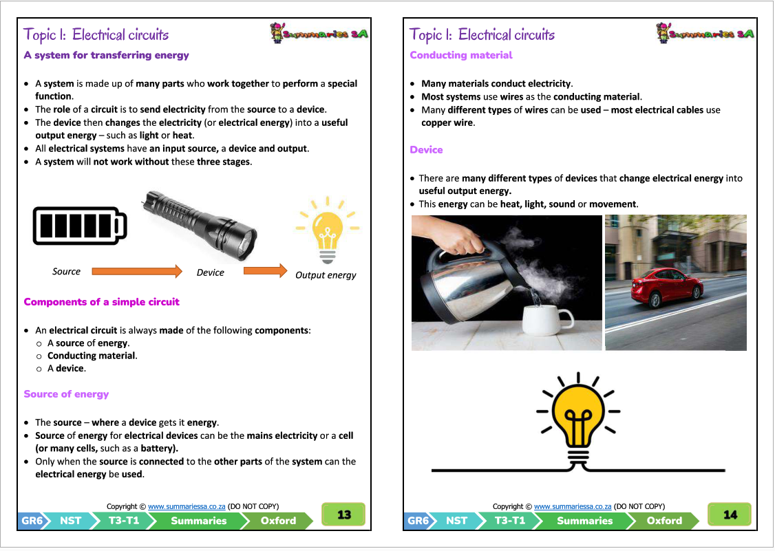 Grade 6 Natural Sciences & Technology Term 3 (NST) (Oxford) - Classroom101