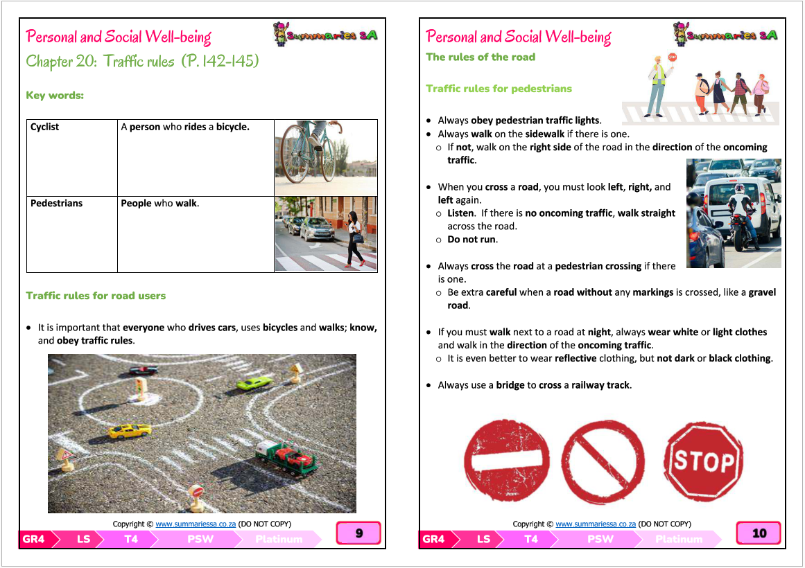 Grade 4 Life Skills (Personal and Social Well-being) (LS/PSW) Term 4 (Platinum) - Summaries - Image 4