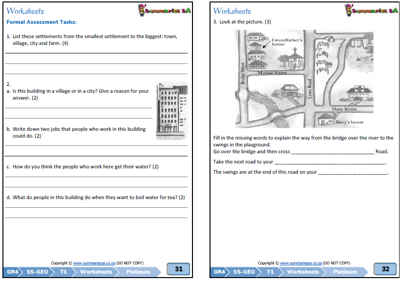 Grade 4 Social Sciences (Geography & History) Term 1 (SS) (Platinum ...