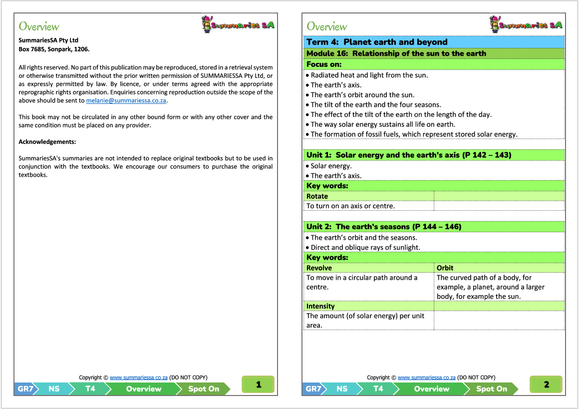 Grade 7 Natural Sciences (NST) Term 4 (Spot On Textbook) - Image 2