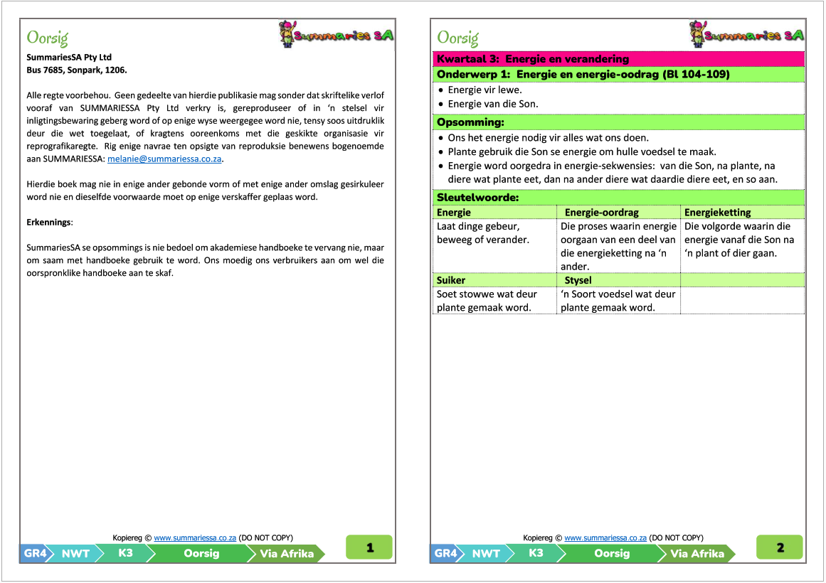 Graad 4 Natuurwetenskappe & Tegnologie Kwartaal 3 (VIA Afrika) - Image 5
