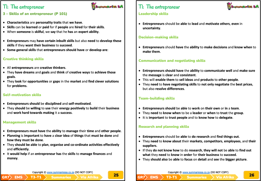 Grade 7 Economic and Management Sciences Term 3 (VIA Afrika) - Image 4