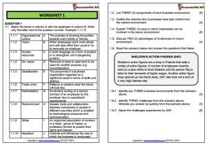 business studies grade 11 essays term 1