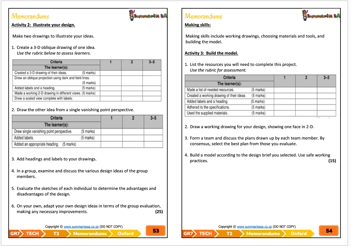 Grade 7 Technology (Tech) Term 2 (Oxford) | Classroom101