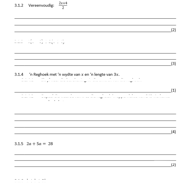 Graad 8 Wiskunde September Eksamen en memo - 2023