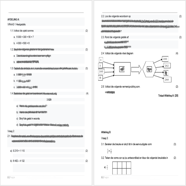 Graad 4 Wiskunde September Eksamen & Memo - 2023