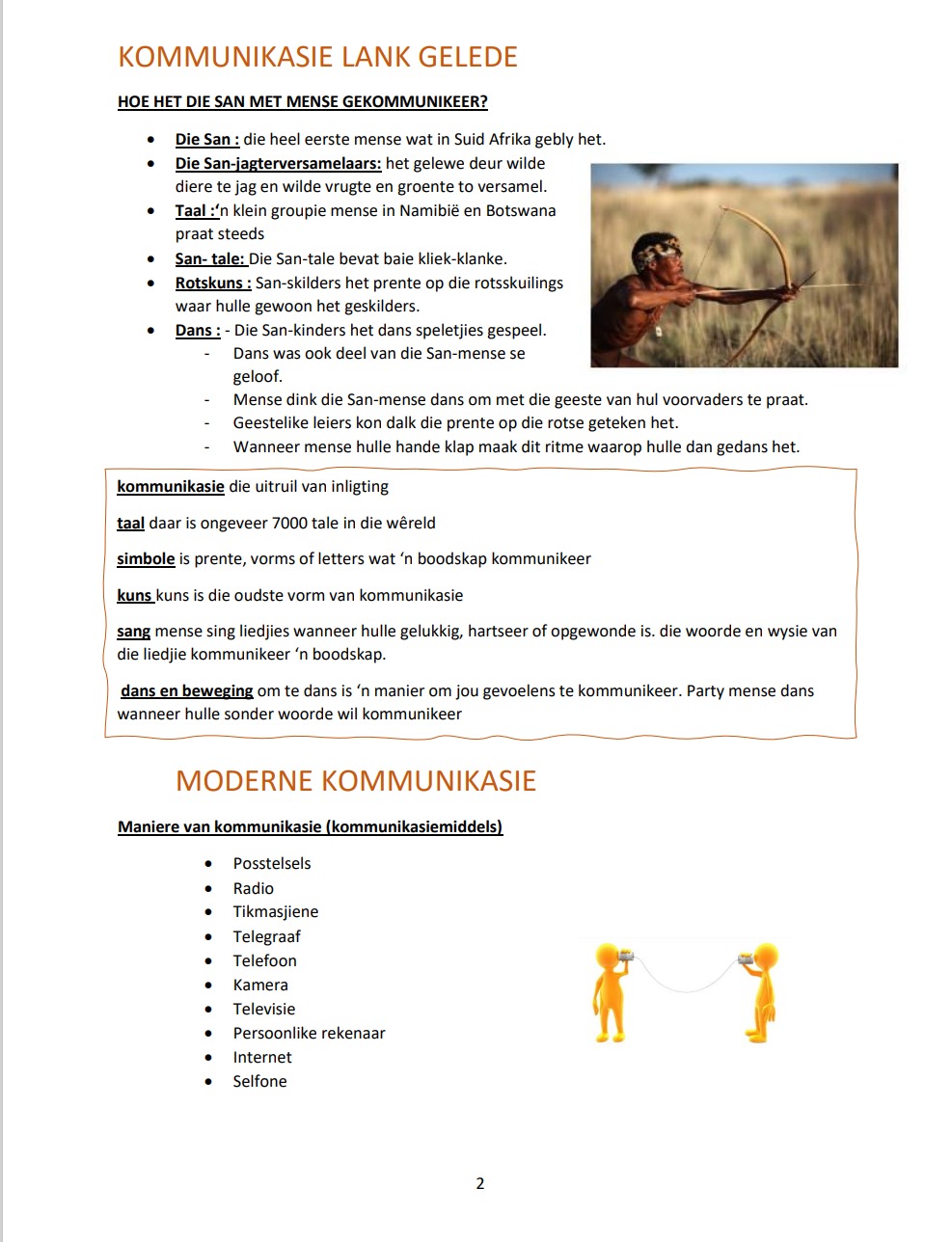 SOSIALE WETENSKAPPE GRAAD 4 KWARTAAL 4 OPSOMMINGS