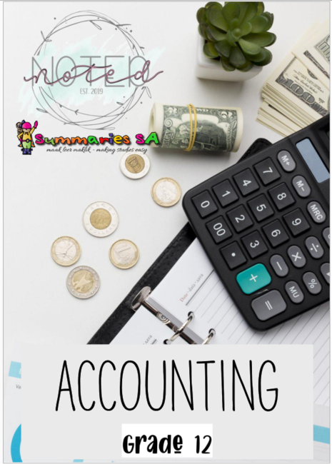 Grade 12 Accounting T1-4 (Like 2 Understand)
