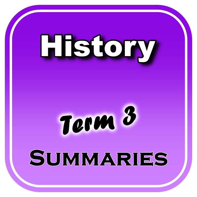 Grade 9 History Term 3 (Via Afrika) Summaries