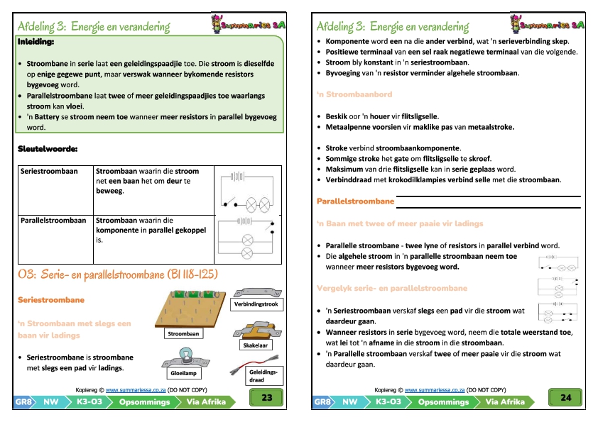 Graad 8 Natuurwetenskappe (NW) Opsommings - Kwartaal 3 (Via Afrika) - Image 4