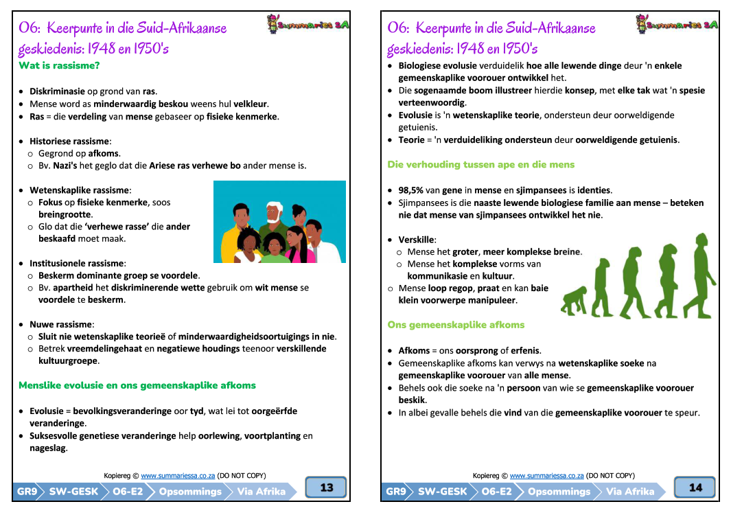 Graad 9 Geskiedenis Kwartaal 3 (Via Afrika) Opsommings - Image 2