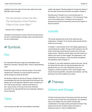 Things Fall Apart Study Guide - Classroom101