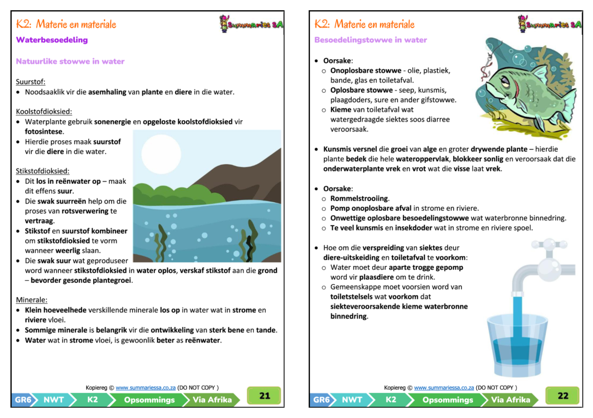 Graad 6 Natuurwetenskappe en Tegnologie (NWT) Kwartaal 2 (Via Afrika) - Opsommings - Image 2