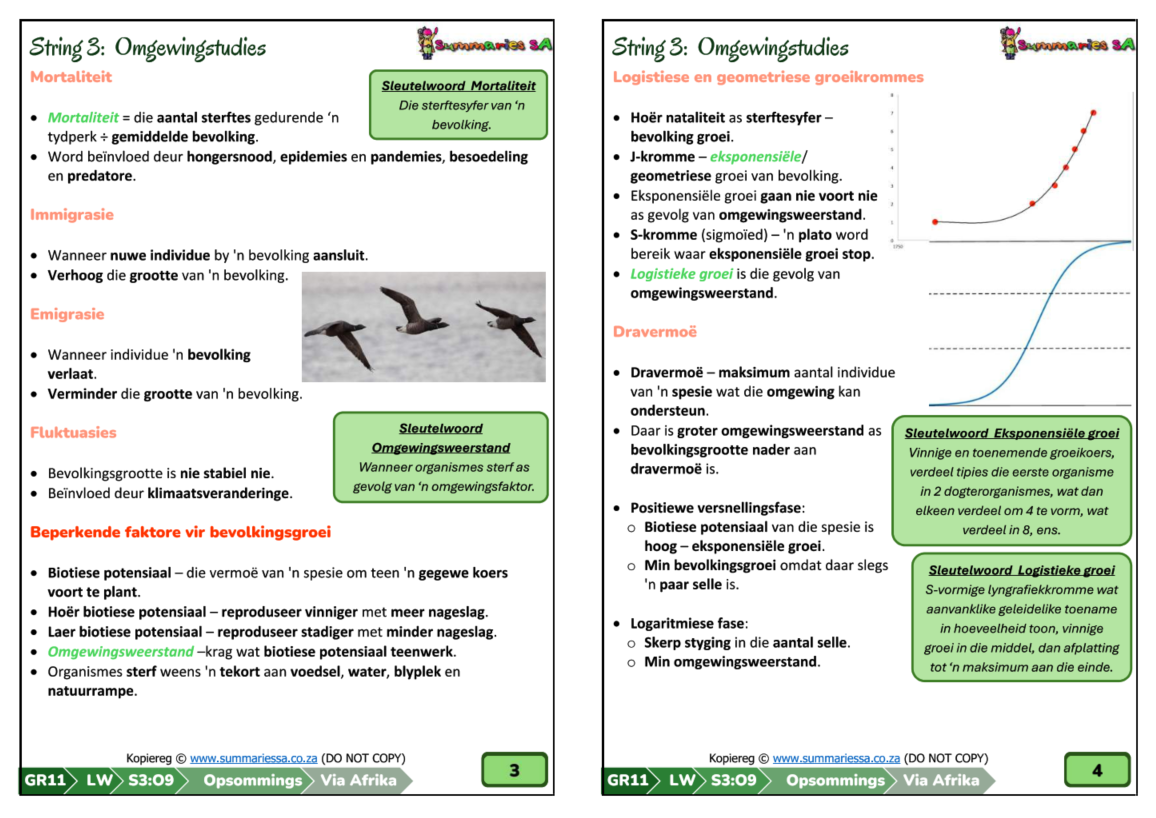 Graad 11 Lewenswetenskappe (LW) Kwartaal 3 Opsommings (Via Afrika) - Image 3