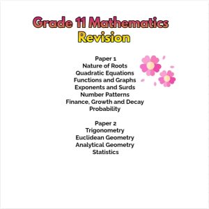 Grade 11 Mathematics Revision Paper 1 and 2