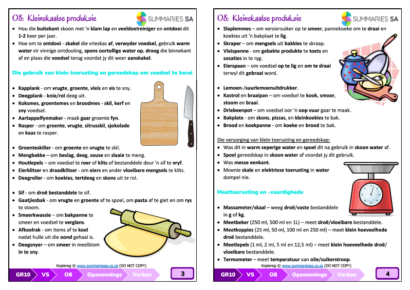 Graad 10 Verbruikerstudies Opsommings Kleinskaalse Produksie (Verken) - Image 3