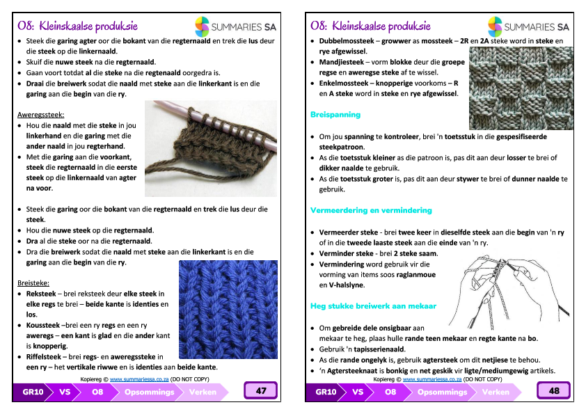 Graad 10 Verbruikerstudies Opsommings Kleinskaalse Produksie (Verken) - Image 2