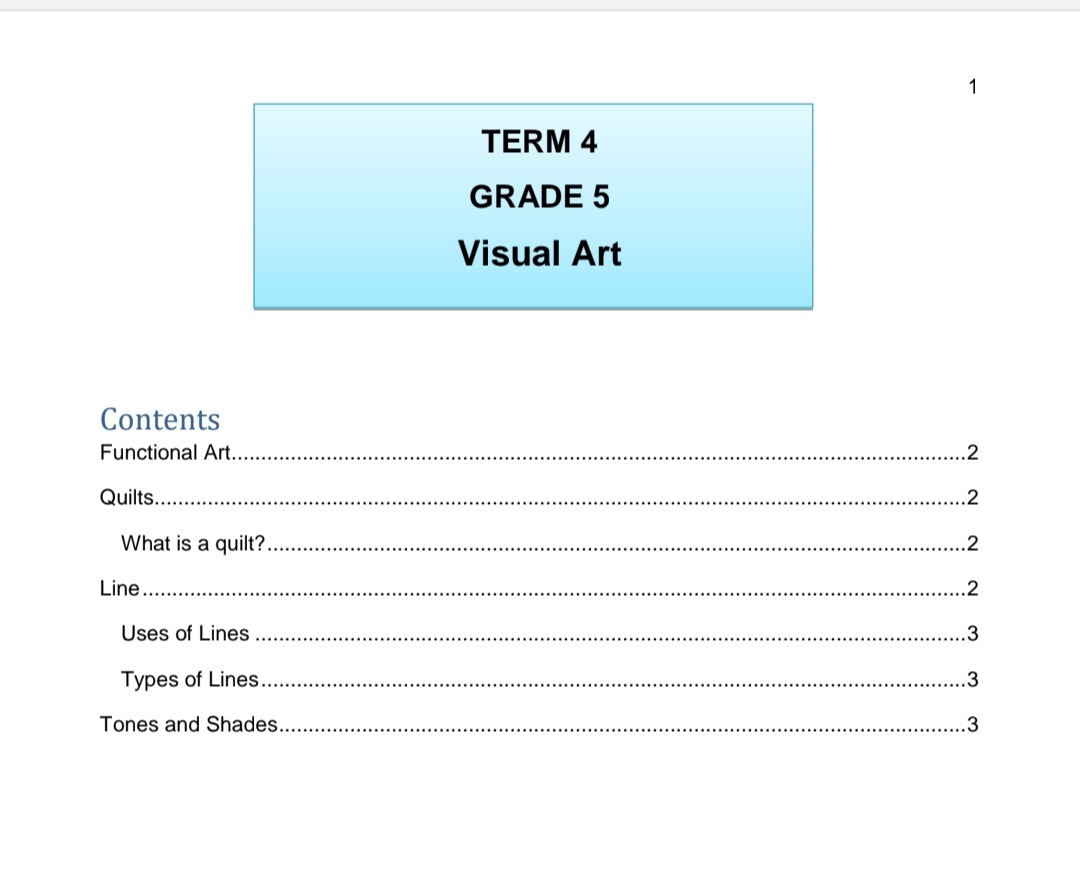 Grade 5 Visual Arts Summary (Term 1 - 4) - Image 6