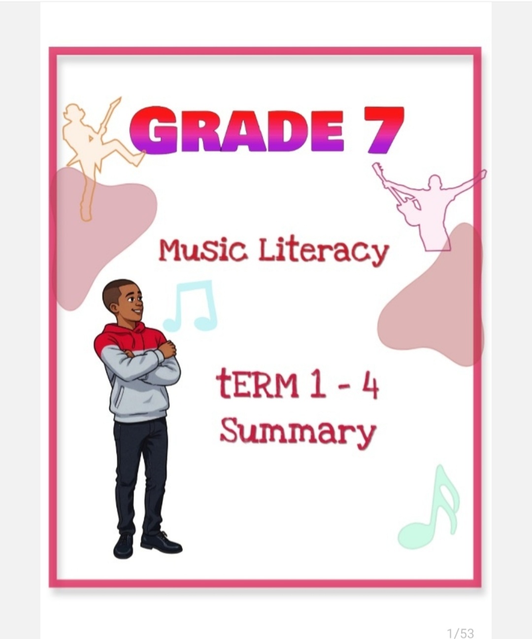 Grade 7 Music Literacy Summary (Term 1 - 4)