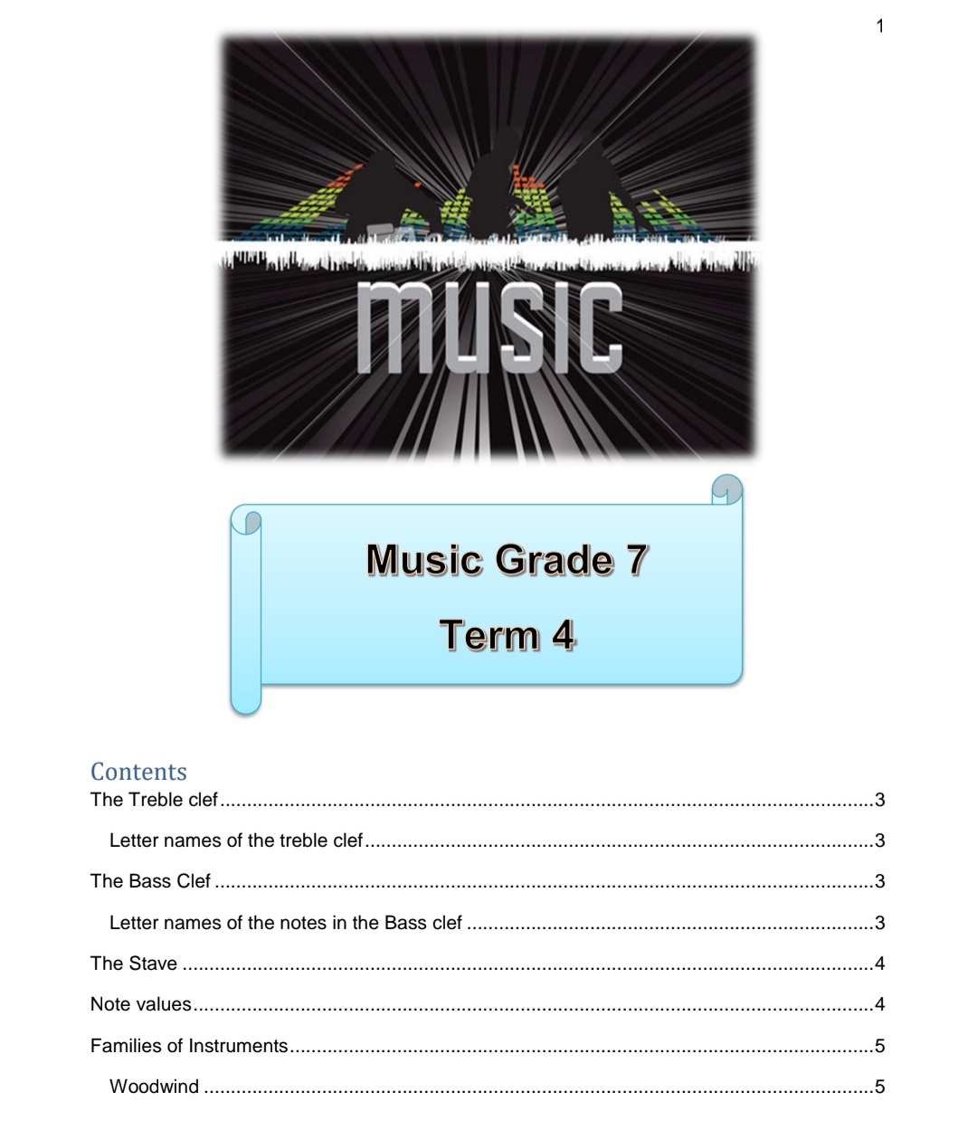 Grade 7 Music Literacy Summary (Term 1 - 4) - Image 7