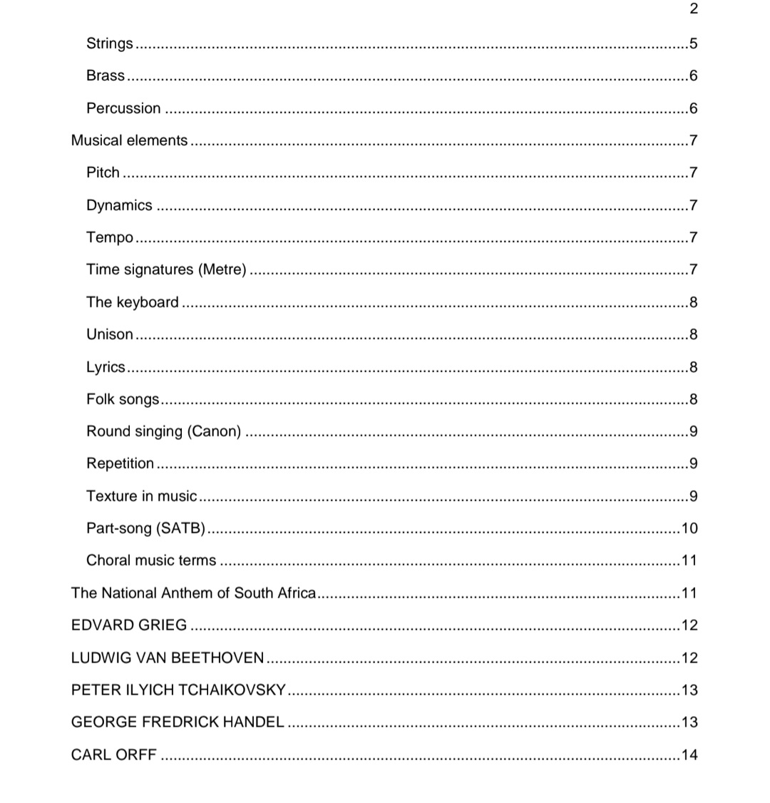 Grade 7 Music Literacy Summary (Term 1 - 4) - Image 8