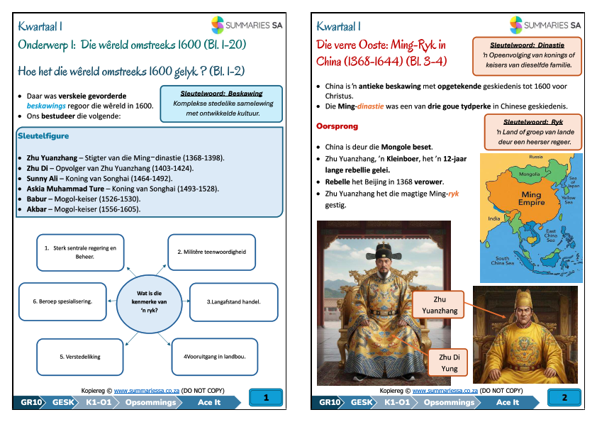 Graad 10 Geskiedenis Kwartaal 1 (Ace It) Opsommings - Image 3