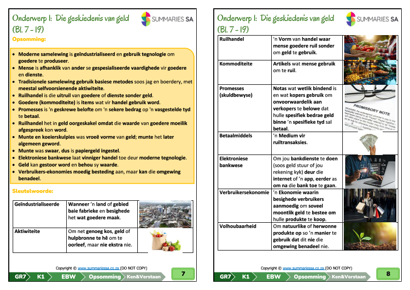 Graad 7 Ekonomiese en Bestuurswetenskappe (EBW) Kwartaal 1 (Ken & Verstaan) – Opsommings - Image 4