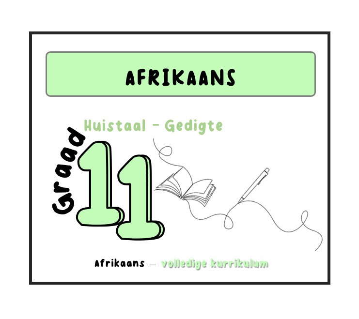 Graad 11_Afrikaans Huistaal_Gedigte Analise