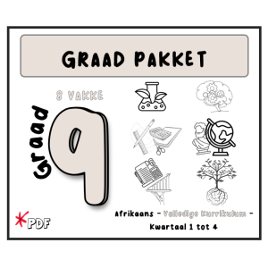 Graad 9_Jaar - vak nota Pakket [Kwartaal 1 – 4] omvattende Pakket (NW, SW, EBW, REK, TEG + WISK & AFR + ENG)