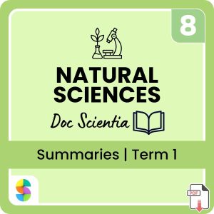 Natural Sciences Term 1 Summaries of the Doc Scientia Textbook for Grade 8 learners