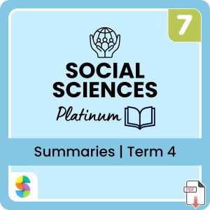 Social Sciences Term 4 Summaries of the Platinum Textbook for Grade 7 learners