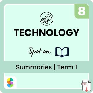 Technology Term 1 Summaries of the Kollig Op textbook for Grade 8 learners