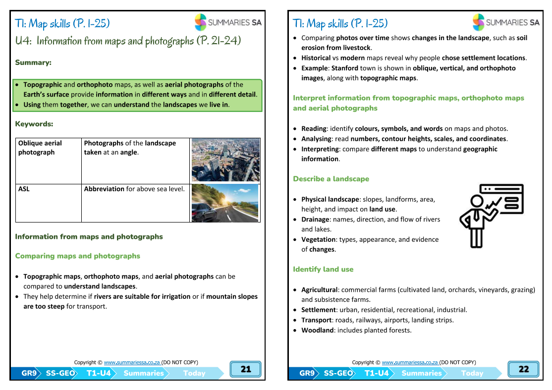 Grade 9 Geography Summaries – Term 1 (Today) (CAPS) | PDF - Image 5