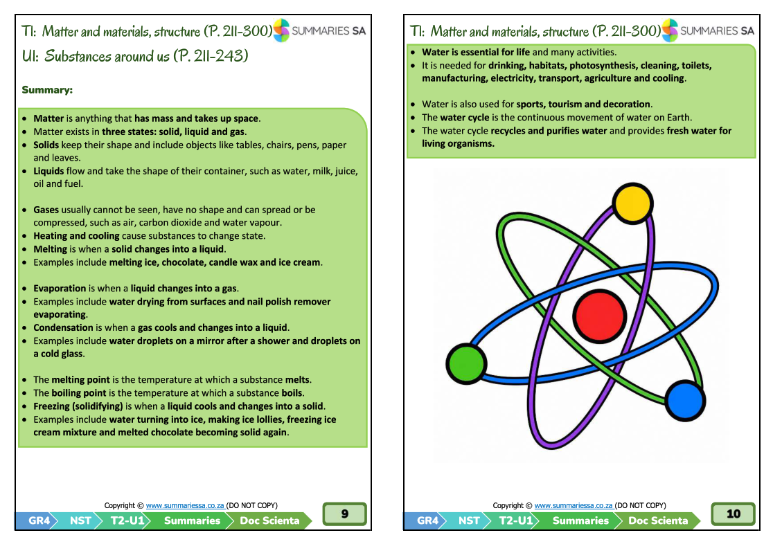 Grade 4 Natural Sciences and Technology (NST) Summaries - Term 2 (Doc Scientia) - Image 5