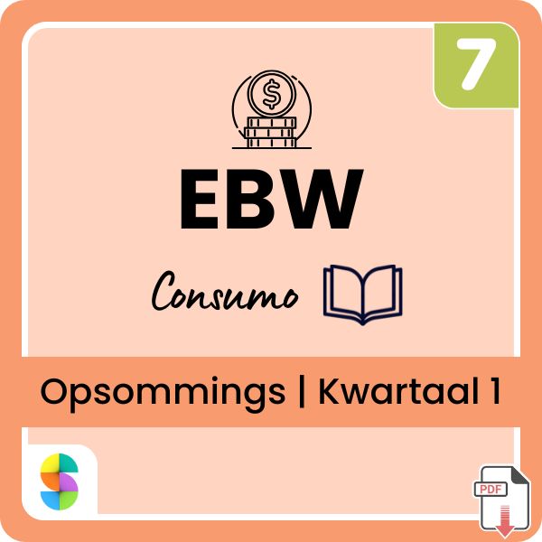 Graad 7 Ekonomiese en Bestuurswetenskappe Opsommings – Kwartaal 1 (Consumo) (CAPS/KABV) | PDF