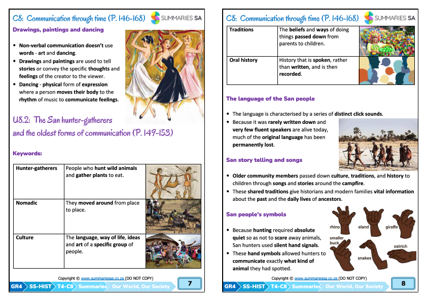 Grade 4 Social Sciences (SS) (Geography & History) Term 4 (Our World, Our Society) Summaries - Image 3