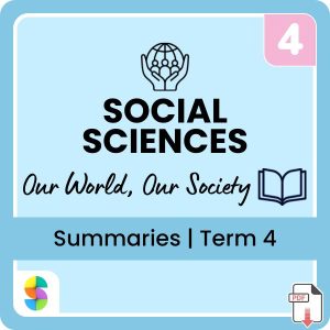 Grade 4 Social Sciences (SS) (Geography & History) Term 4 (Our World, Our Society) Summaries