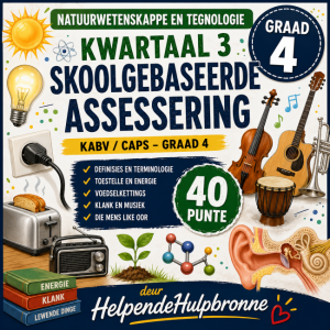 Graad 4 Natuurwetenskappe en Tegnologie – Kwartaal 3 Skoolgebaseerde Assessering