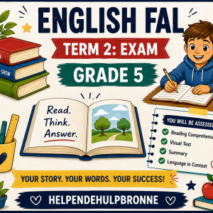 Grade 5 English First Additional Language (FAL) Term 2 Exam and Memorandum (CAPS Aligned)