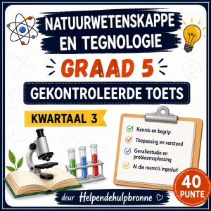 Graad 5 Natuurwetenskappe en Tegnologie – Kwartaal 3 Toets en Memorandum (CAPS / KABV)